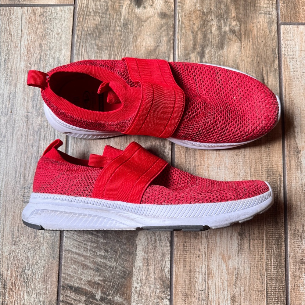 Athletic Works Men's Red Slip-On Athletic Shoes